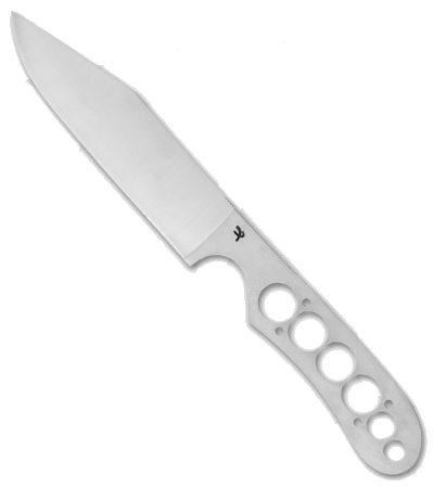 product image for Fred Perrin Le Grand Bowie Neck Knife 12C27 Steel Fixed Blade Skeletonized Handle with Kydex Sheath
