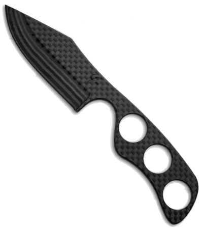 product image for Fred Perrin Le Bowie Carbon Fiber Neck Knife Fixed Blade Model FP2.75