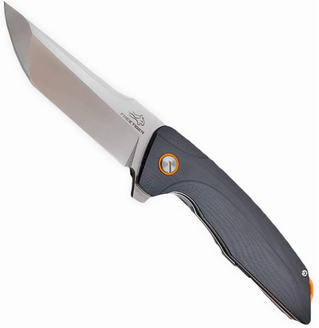 product image for Freetiger FT904BK Black G10 Handle D2 Plain Edge Flipper Folding Knife