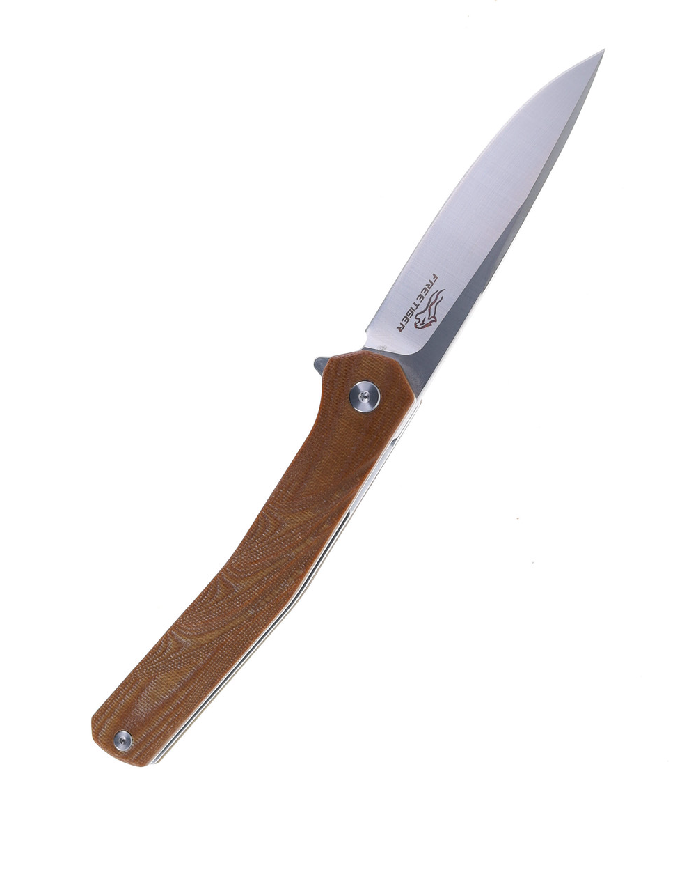 product image for Freetiger Folding Knife Brown G10 Handle D2 Plain Edge Satin Finish