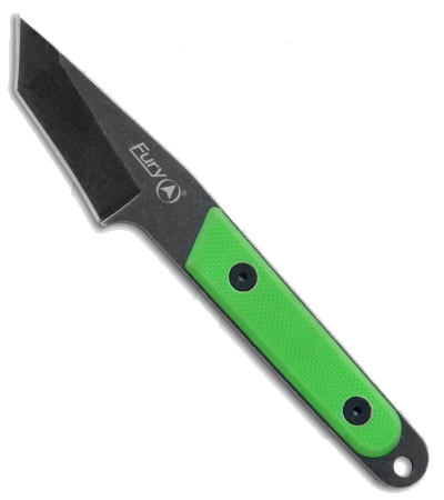 product image for Fury Pack Knife Green G-10 Handle Black Stonewash Tanto Blade