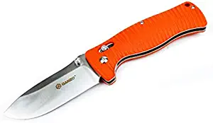 product image for Ganzo G720 Orange G10 Handle 440C Stainless Steel Blade Tactical Pocket Folding Knife with Clip