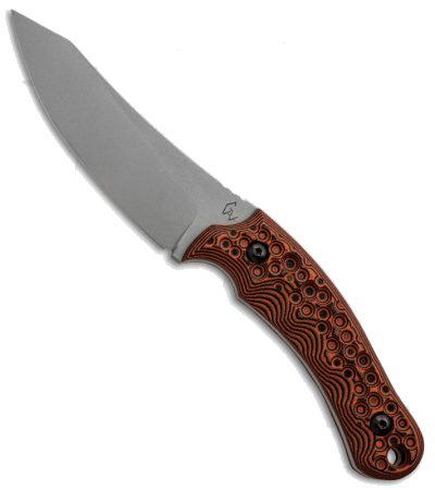 product image for Gavko Custom Knives Mini Rhino Orange/Black G-10 Fixed Blade Knife