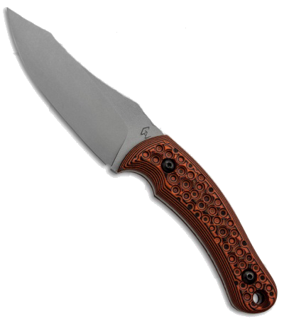 product image for Gavko Custom Knives T-Rex Orange/Black G-10 Fixed Blade Knife Stonewash Finish