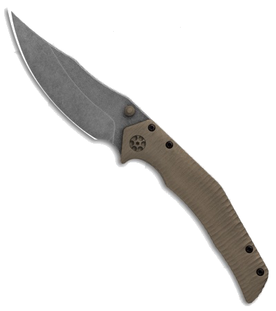 product image for Gavko Custom Large Trasher Bronze Titanium Frame Lock Knife Acid SW