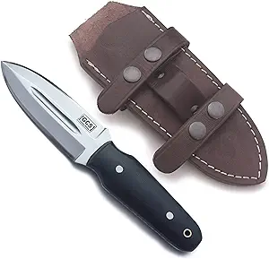 product image for GCS 187 Black Handmade D2 Tool Steel Hunting Knife with Leather Sheath