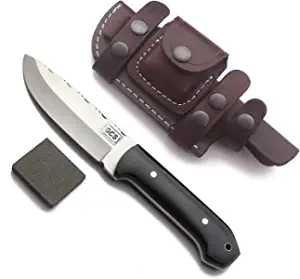product image for GCS 108 Handmade D2 Tool Steel Hunting Knife with Leather Sheath