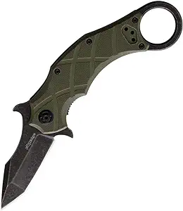 product image for Generic The Claw Green G10 Folding Karambit with Black Stonewash Blade