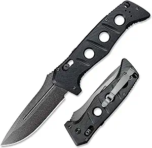 product image for Generic Black Adamas 275 Axis Lock Folding Pocket Knife D2 Steel Blade G10 Handle