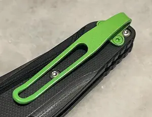 product image for Custom Zombie Green Titanium Deep Carry Pocket Clip for Benchmade 940 943 Osborne Bugout 535 Bailout 537 Knife