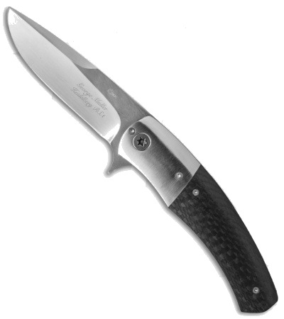product image for George Muller LL-GG Flipper Knife Brown Micarta Titanium N690 Satin
