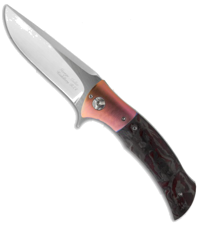product image for George Muller LL-TT Marbled Carbon Fiber Flipper Knife N690 Satin