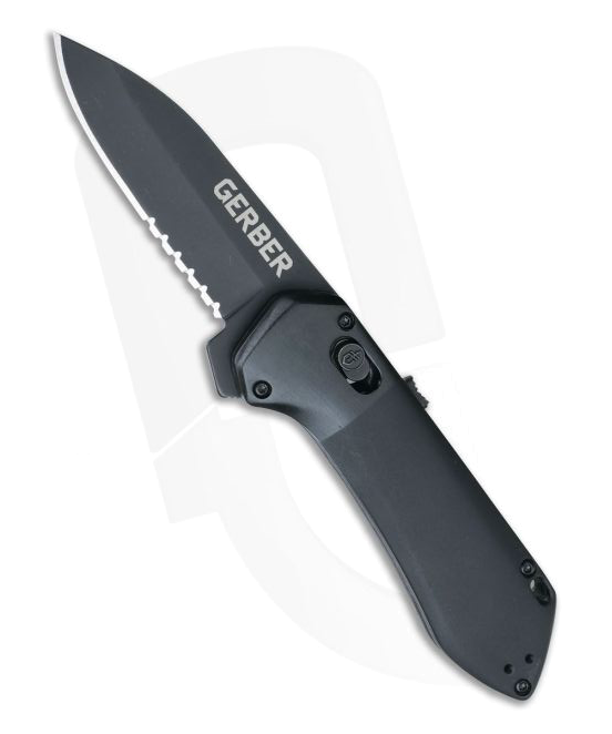 Gerber Onyx Highbrow Compact PS 30-001525 Black Serrated Folding Knife
