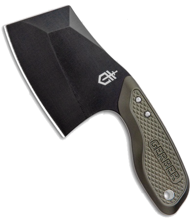 Gerber Green Tri Tip Mini Cleaver Fixed Blade Knife product image