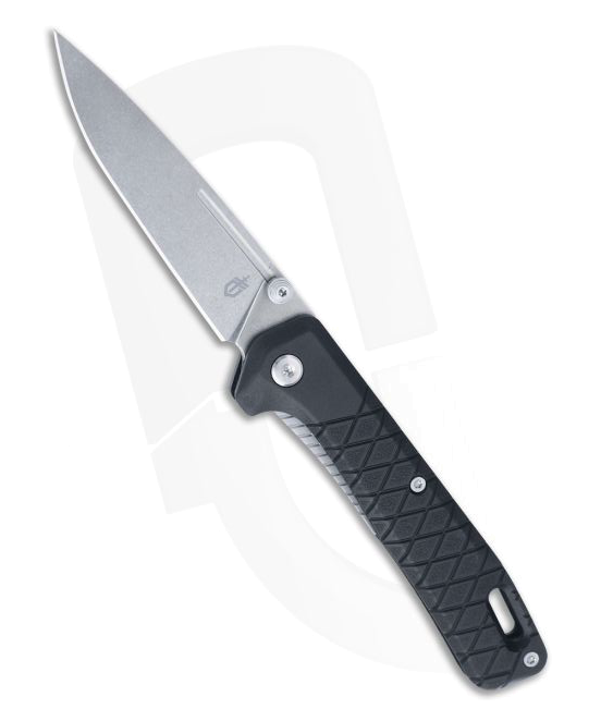 product image for Gerber Zilch Black 30-001878 Stonewashed Stainless Steel Liner Lock Folder