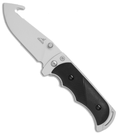 product image for Gerber Freeman Guide Folding Knife with Gut Hook, Tachide Black, Model 31-000592