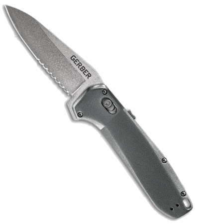 product image for Gerber Highbrow Assisted Opening Drop Point Gray Aluminum