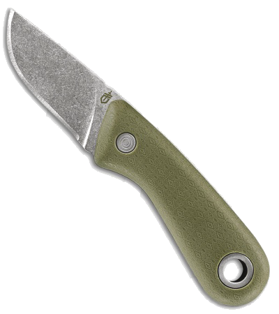 product image for Gerber Vertebrae Fixed Blade Knife Green GRN 2 4 Stonewash