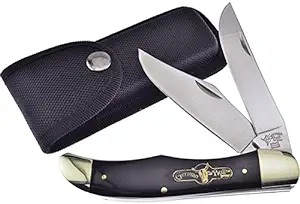 product image for German Bull GB069 Buffalo Horn Blue Folding Hunter Knife