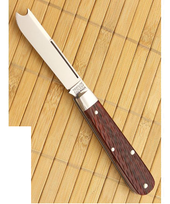 Great Eastern Tidioute Cutlery 15 Huckleberry Boys Knife Rust Red Jig Bone