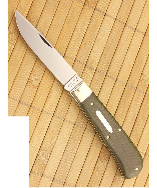 Great Eastern Tidioute 73 Scout Square End Trapper Olive Drab Linen Micarta product image