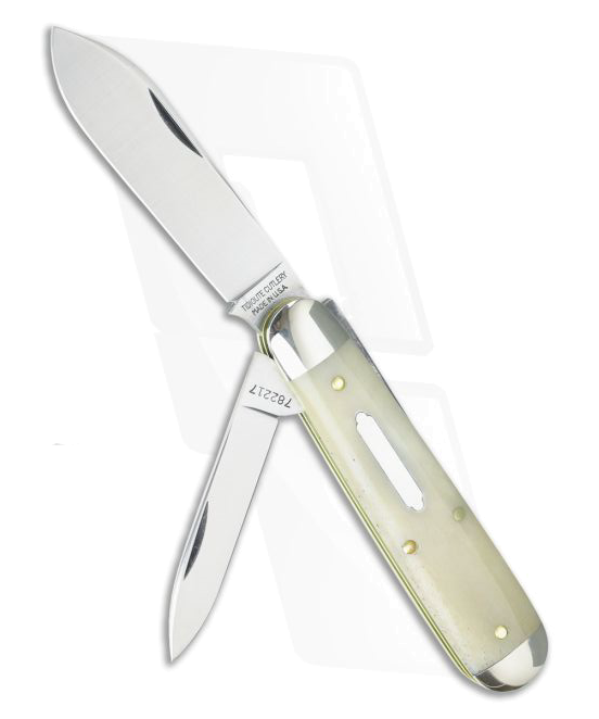 Great Eastern Tidioute Cutlery 78 American Jack 2 Blade Smooth White Bone