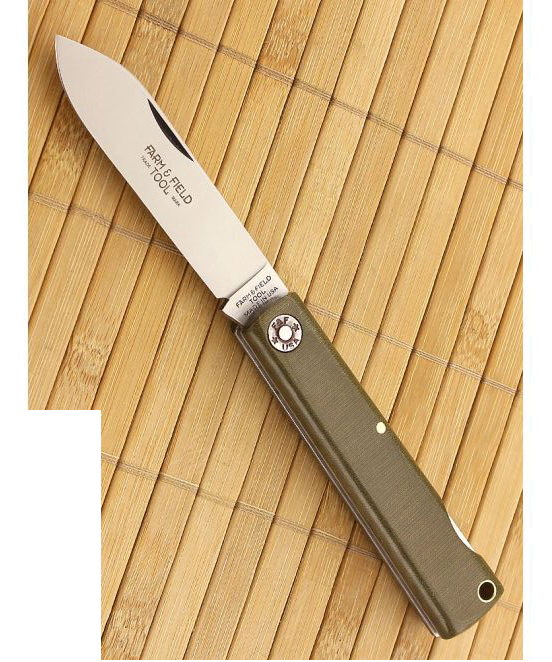 Great-Eastern Farm Field 99 Farmer Lock OD Green Linen Micarta