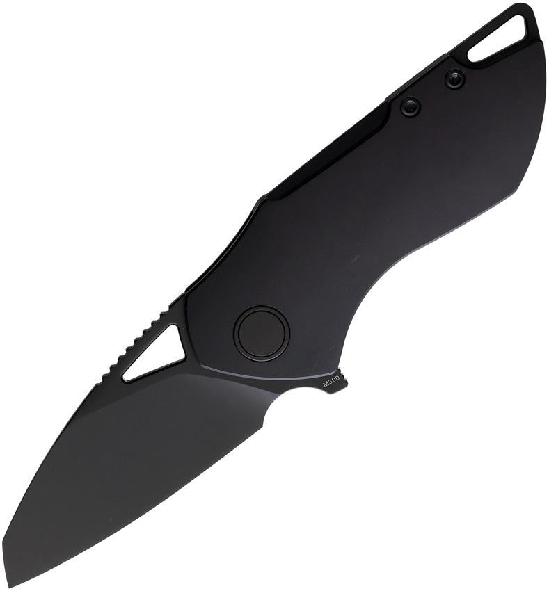 product image for Grissom Knife Tool Riverstone Framelock Black PVD Coated Titanium Handle M390 Blade