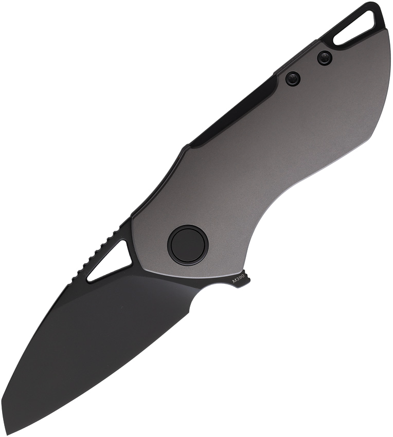 product image for Grissom Knife Tool Riverstone Framelock Black Gray M390 Stainless Blade