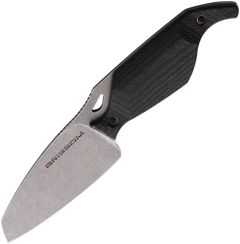 product image for Grissom Knife Tool Black Micarta Riverstone Fixed Blade S35VN 3.25"