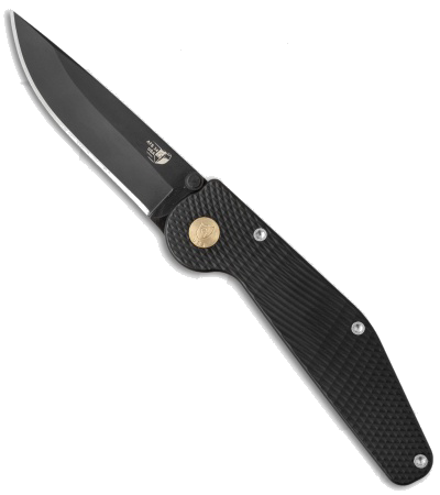 product image for GT Knives Black Police Automatic Drop Point ATS-34 GT 103