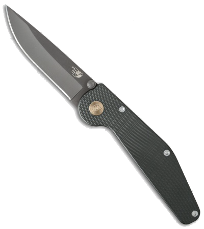 GT Knives Police Manual Drop Point Green Aluminum Handle ATS-34 Steel Blade GT 109