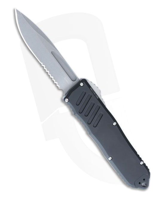 product image for Guardian Tactical Recon 040 Black Elmax Serrated OTF Automatic Knife 113512