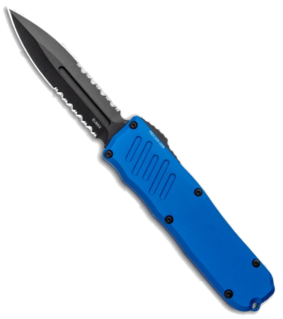 Guardian Tactical RECON-035 Blue Handle Black Tactical Blade OTF Auto Knife product image