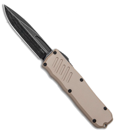 Guardian Tactical RECON-035 OTF Automatic Knife Black SW Blade Tan Handle