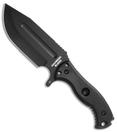 product image for Halfbreed Blades Large Bush Black Fixed Blade Knife G10 Handle