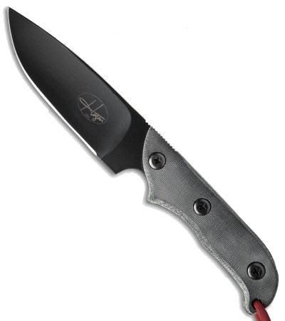 product image for Hazen Knives Bush Mate 1095 Series Black Fixed Blade Knife with Micarta Handle