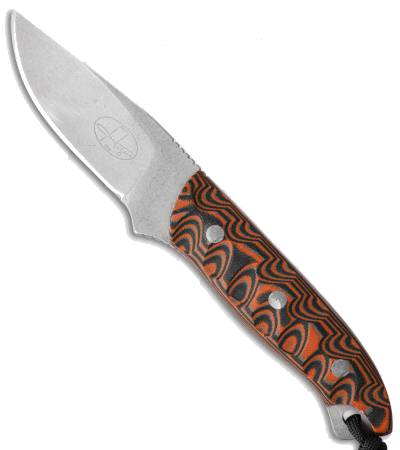 product image for Hazen Knives 1095 Tumbled Series Medium Model Fixed Blade Black G-10
