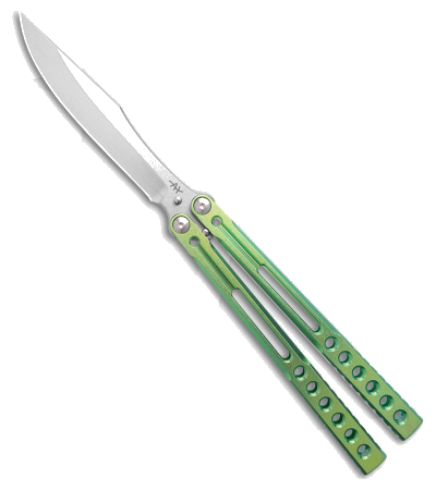 product image for Heibel Invictus Green Titanium Balisong Knife
