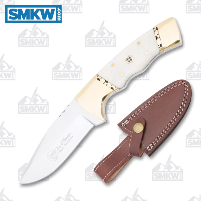 Hen & Rooster Stainless Steel White Bone Hunter Knife product image