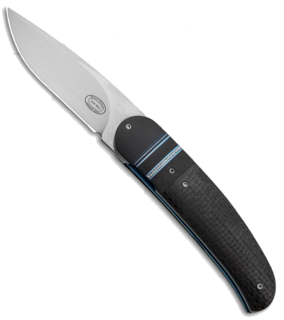 product image for Herucus Blomerus Custom LL 06 Blue Anodized Titanium Liner Lock Knife N690 Satin Blade