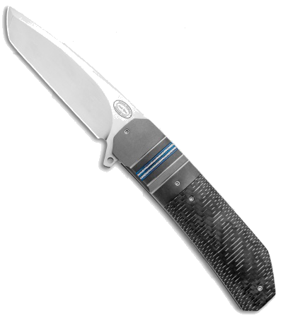 product image for Herucus Blomerus Custom LL 14 Tanto Flipper Knife Lightning Strike Carbon Fiber Zirconium