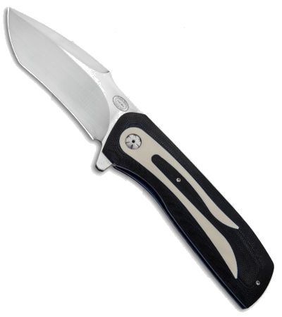 product image for Herucus Blomerus LL 16 Black Ivory G-10 M390 Custom Flipper Knife