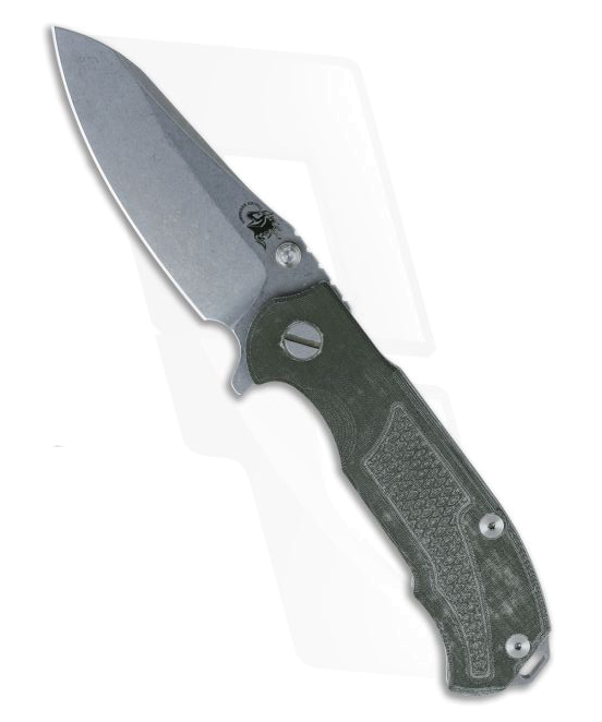 Hinderer Knives MP 1 Stonewashed Flipper Green Micarta product image