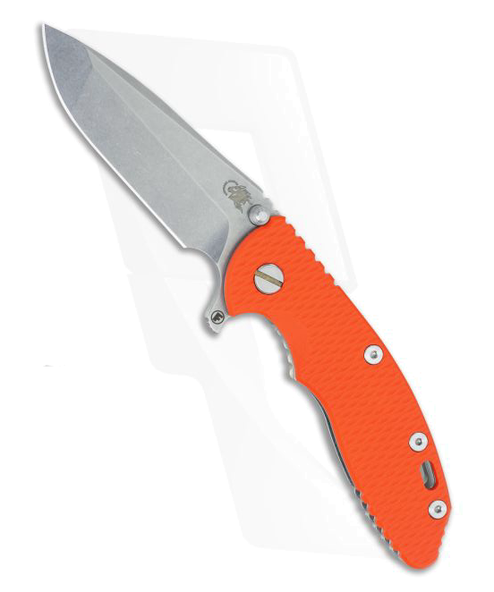 Hinderer Knives XM 18 Orange Fatty Spanto Stonewash product image