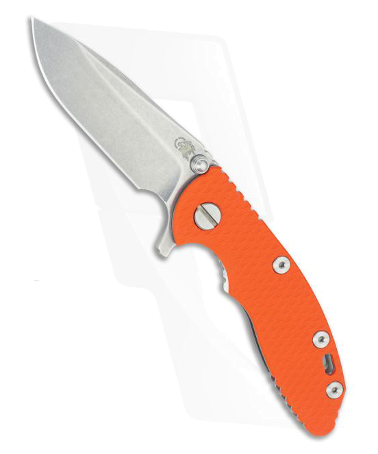 Hinderer Knives XM 18 Orange Spear Point Stonewashed Flipper product image