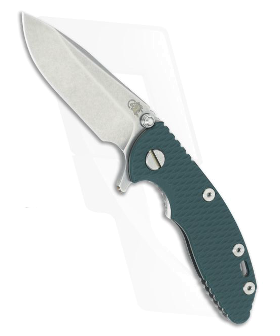 Hinderer Knives XM 18 Dark Green Spear Point Stonewashed Flipper product image