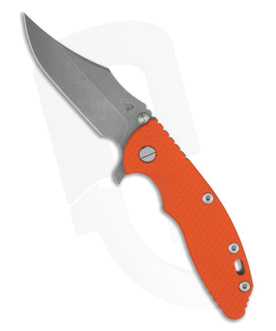 Hinderer XM 18 3.5 Bowie Working Finish 20CV Orange G-10 Tri-Way Flipper 1076 product image