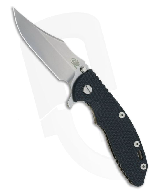 Hinderer XM 18 3.5 Bowie Stonewashed 20CV Dark Green Black G-10 Bronze Tri-Way Flipper 1083