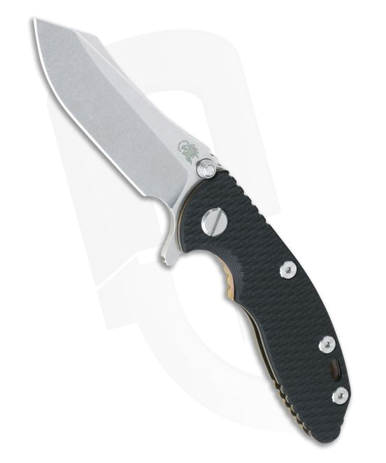 Hinderer XM-18 3" Skinner Stonewashed 20CV Black G-10 Bronze Titanium Tri-Way Pivot Flipper 1119